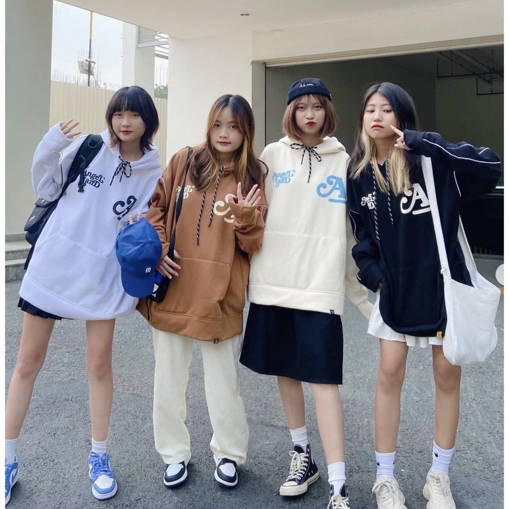 Áo hoodie Basic Line Nâu Angel-Land Chính hãng Unisex | BigBuy360 - bigbuy360.vn