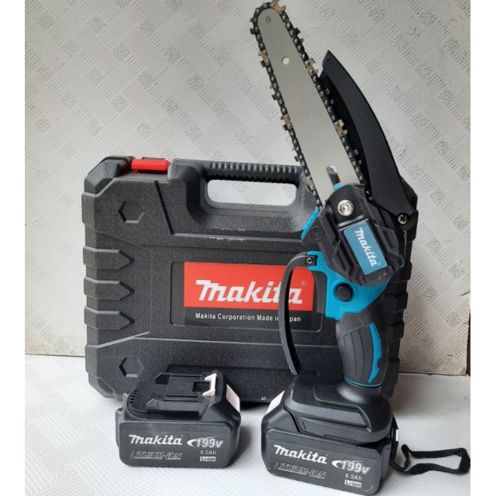 Máy cưa xích dùng pinMAKITA 199V 2 pin chuẩn 10cell, lõi đồng ,lam dài 6 inch