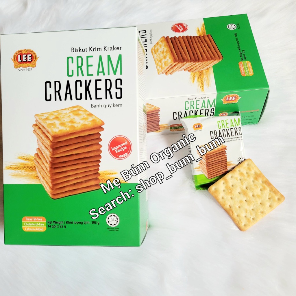 [HCM giao hóa tốc] Combo 2 hộp bánh quy giòn Cream Crackers Sunrise - Kem sữa không đường và phủ đường nhẹ - Hộp 308g