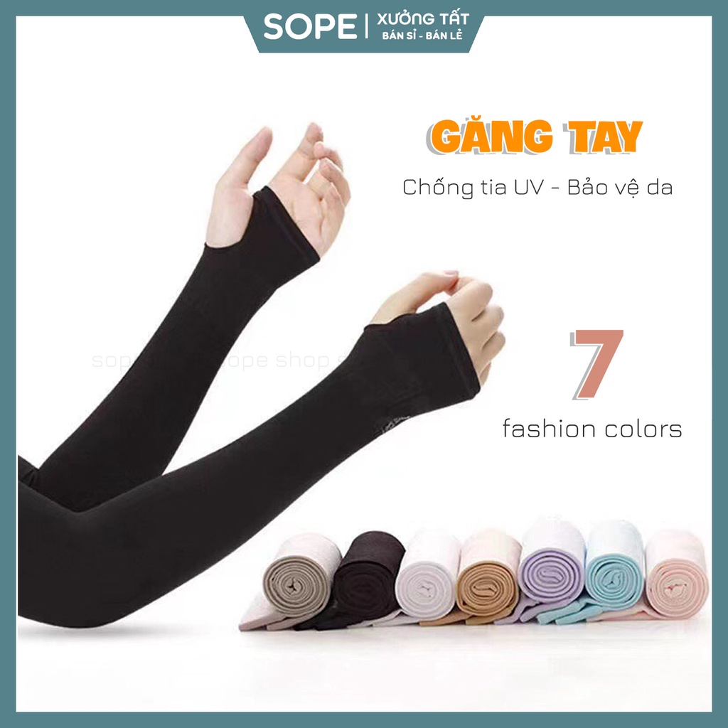 Găng tay chống nắng nam nữ chất liệu vải Hàn mát lạnh, chống tia UV cực tốt - Sope Shop