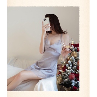 Váy lụa ngủ D68 freesize 2 màu