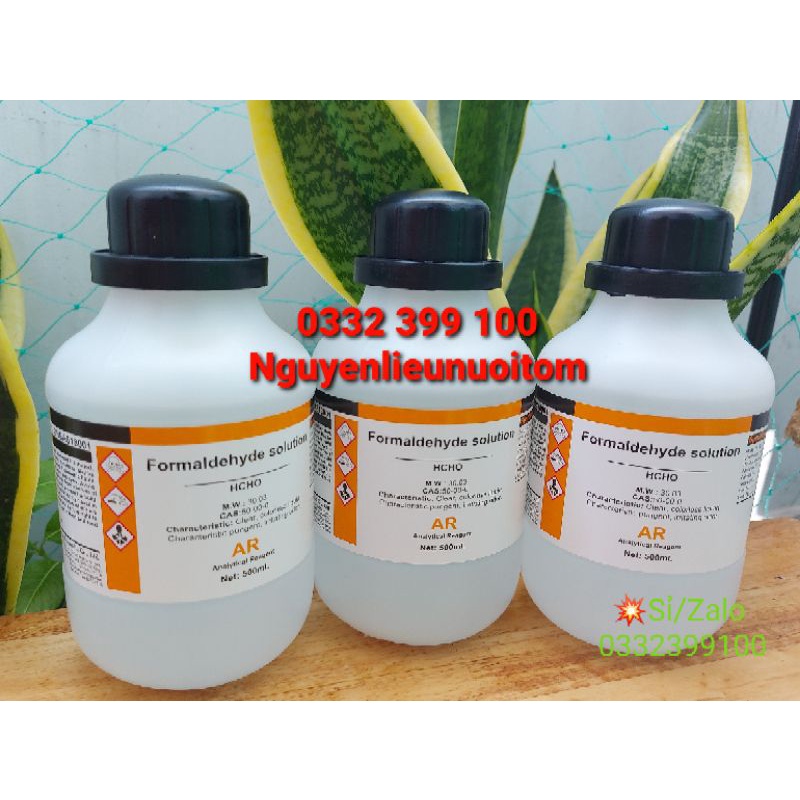 Combo 3 chai Formaldehyde (Formol, Formalin) HCHO 37-40% chai 500ml