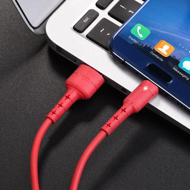 Cáp sạc USB Type C Hoco X30 dài 1.2m sạc nhanh 2.0A, có đèn LED báo sạc