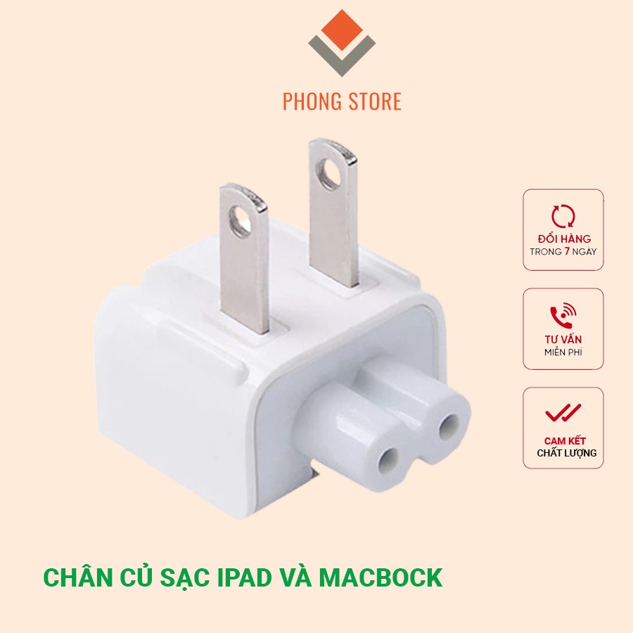 Đầu cắm cho sạc Mac, tablet táo, máy tính bảng dạng 2 chấu chân dẹt , gập ( loại zin new 98% )