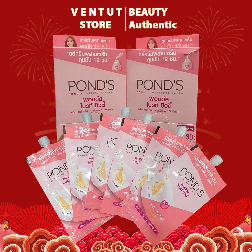 Hộp 6 gói Kem dưỡng da Ponds Thái Lan ban ngày 7g