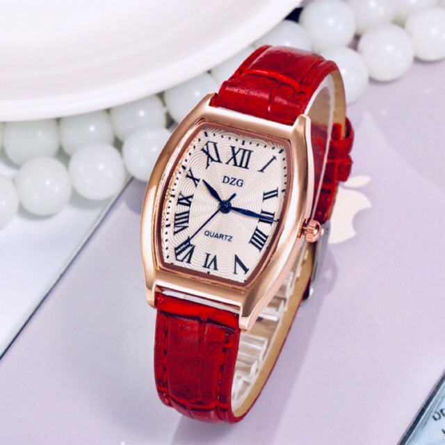 (Hot-ĐH bầu dục) Đồng hồ nữ DZG a5 dây da mặt bầu dục sành điệu | BigBuy360 - bigbuy360.vn
