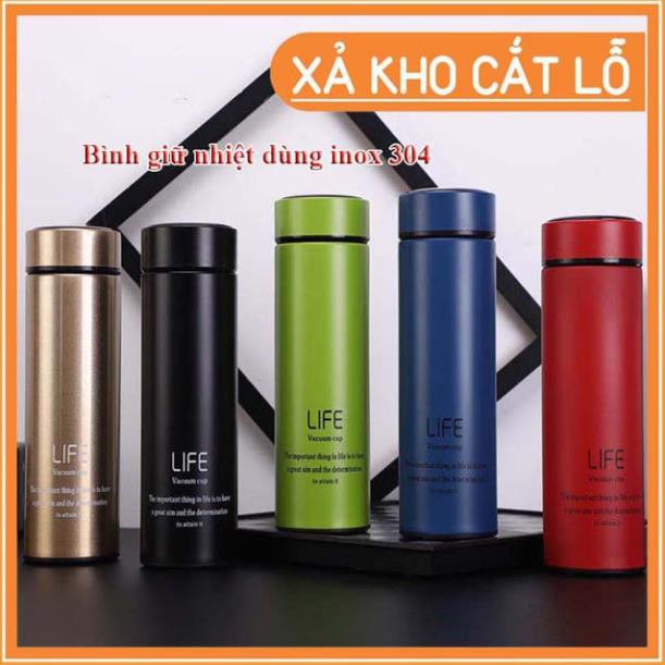 [xả kho 3 ngày] Bình nước giữ nhiệt inox 304 - dùng làm  quà tặng- khắc tên logo- nhận khắc chữ trên bình- chính hãng