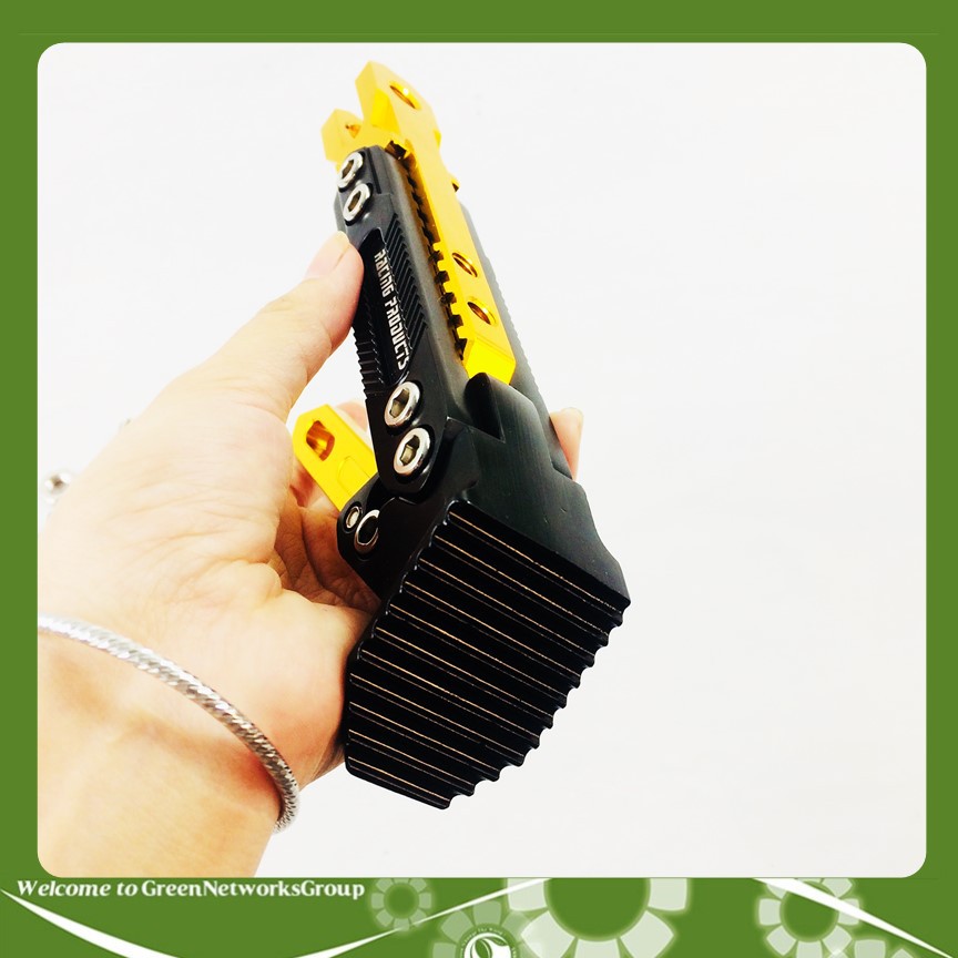 Chân chống nghiêng CNC Racing tăng chỉnh cho xe máy ( vàng đen)