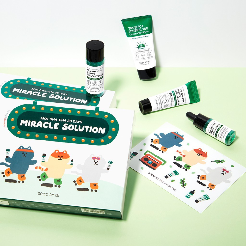 Bộ Dưỡng Da Mụn Some By Mi AHA-BHA-PHA 30 Days Miracle Solution 4-Step Kit Edition