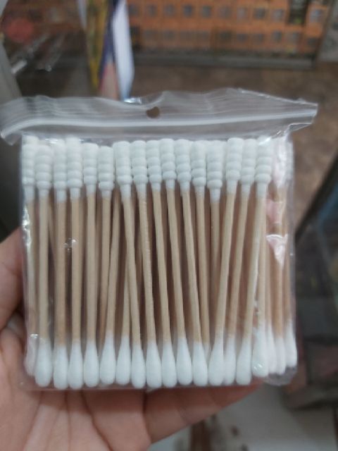 Bông ngoáy tai tăm bông ngoáy tai bằng gỗ 100 que