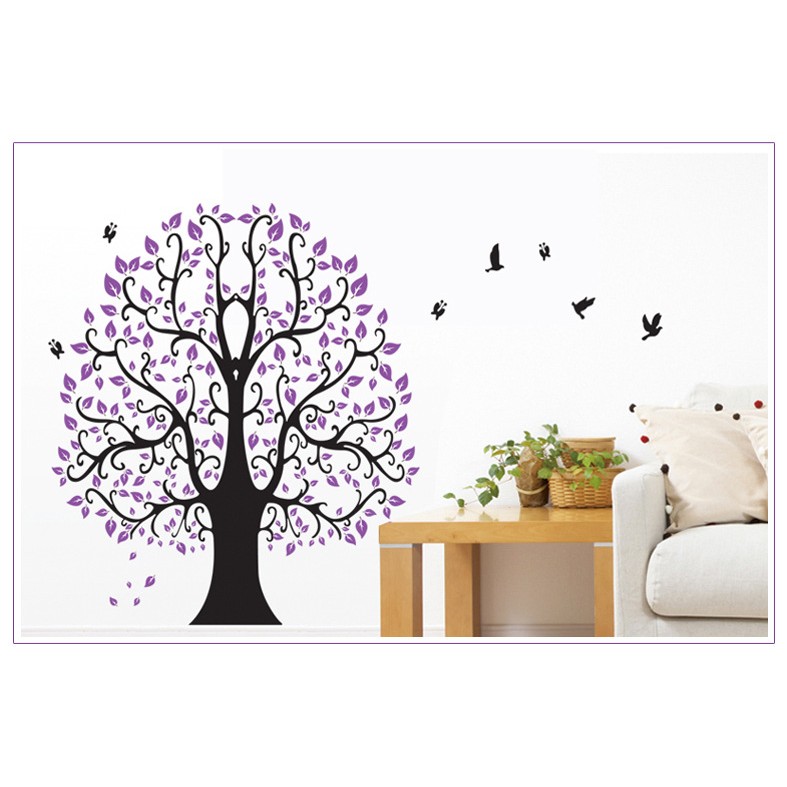 Decal dán tường Cây tím - DCX032