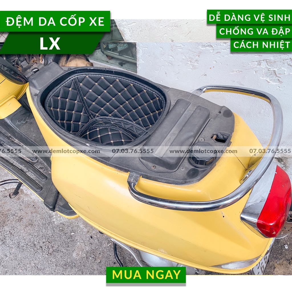 Lót Cốp Da Chống Nóng Chống shock - VESPA LX (VESPA S; Vespa ET8)-Giá Tận Xưởng-Có Túi Giấy Tờ