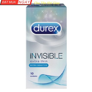 [ Chính Hãng ] Bao cao su Durex Invisible Extra Thin - Siêu Mỏng ( Che Tên Sản Phẩm Khi Giao Hàng ) ( An Toàn )
