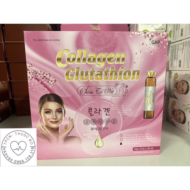 Nước uống collagen glutathione sâm tố nữ hỗ trợ và hạn chế quá trình lão hóa da giúp da sáng đẹp