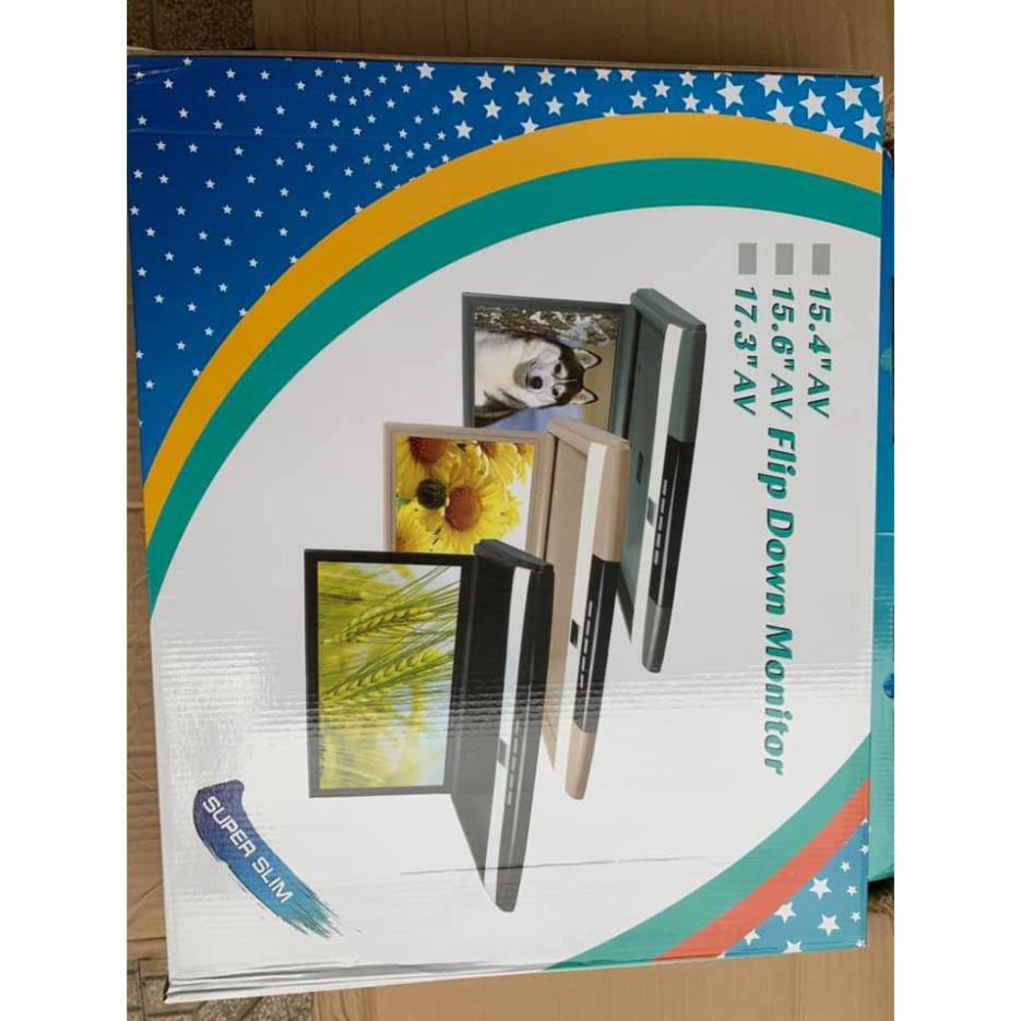 [ Sale ] [FREE SHIP] Màn hình ốp trần 17.3 inch cao cấp lắp cho mọi xe 4K/FullHD AV/HDMI/USB cao cấp