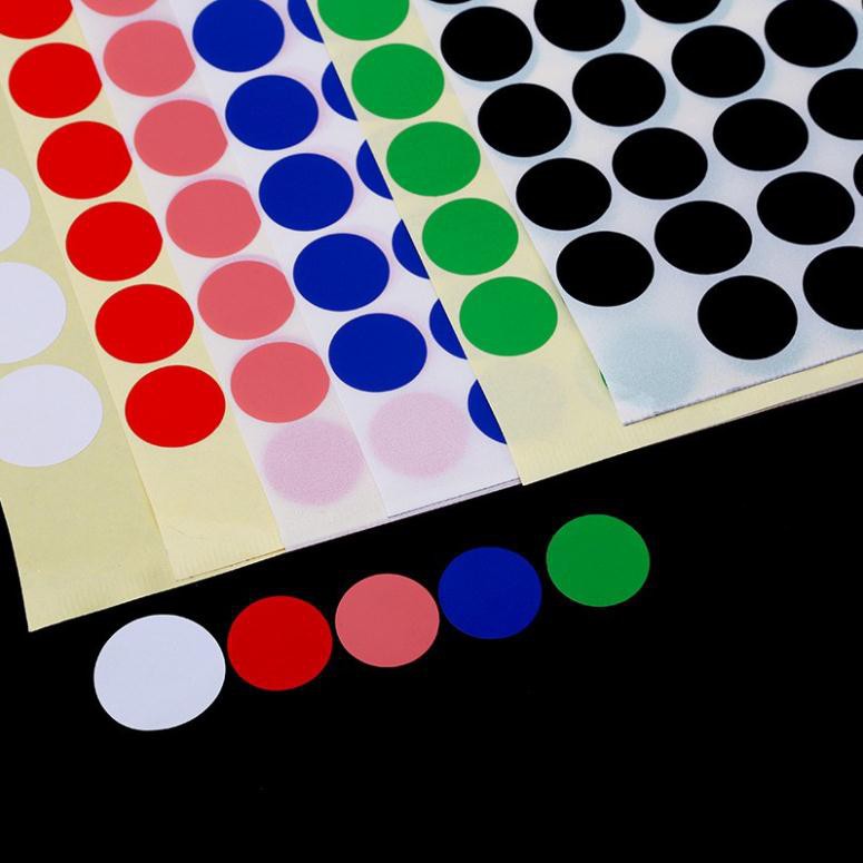 Tem tròn sticker màu vẽ được bằng viết thường