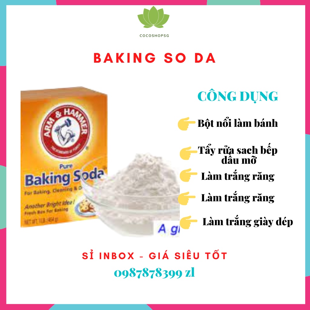 Baking Soda ️CHÍNH HÃNG Làm sạch răng miệng, khử độc thực phẩm EVA