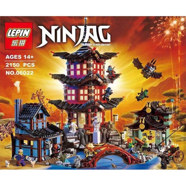 Lion King 80001 180088 Lepin 06022 Đền thờ Ninja Go The Temple of Airjitzu - Đồ chơi xếp hình, lắp ráp thông minh