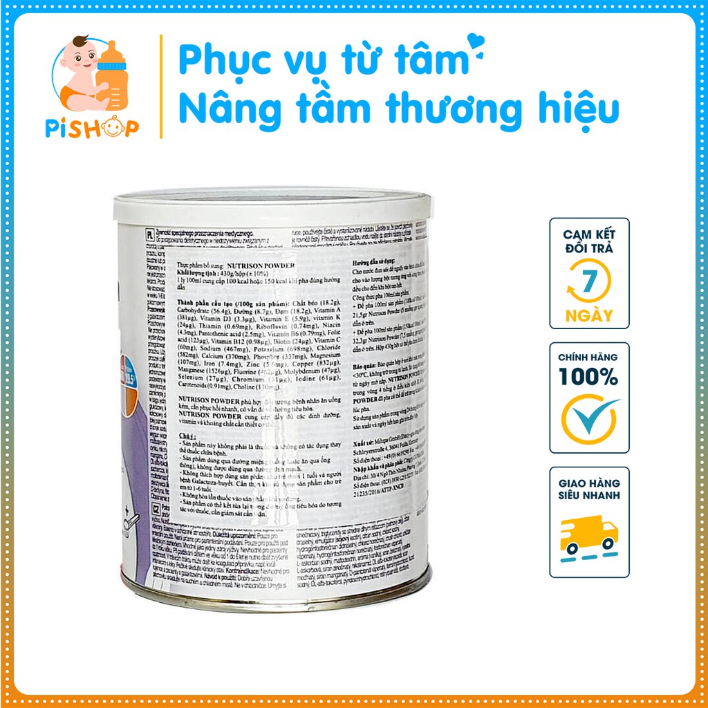 SỮADINH DƯỠNG CAO CHO NGƯỜI GẦY ỐM - Sữa Nutrison Powder 430g | BigBuy360 - bigbuy360.vn