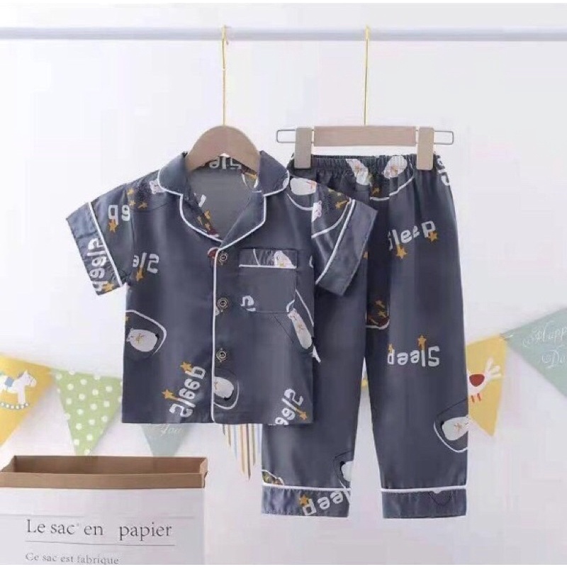 bộ pijama mặc nhà cộc tay quần dài bé trai/ bé gái hàng quảng châu cao cấp nhiều màu ( sz 10-20kg) kèm hình và video