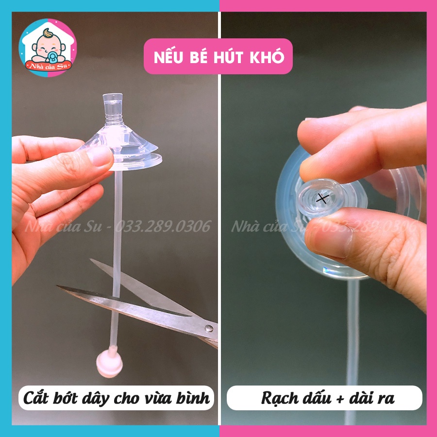 Ống tập hút bình sữa Avent, bộ chuyển đổi bình sữa chống đầy hơi, chống sặc 360 độ Nhà của Su