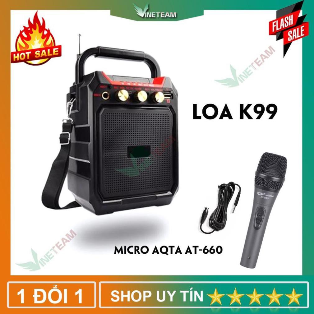 Freeship 50k Loa Bluetooth mini K99 hát Karaoke cực chất -DC2614