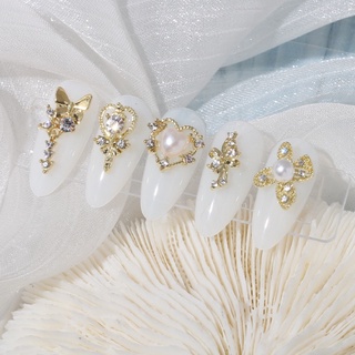 Set 10 charm trang trí móng cực xinh,charm nơ,charm gấu