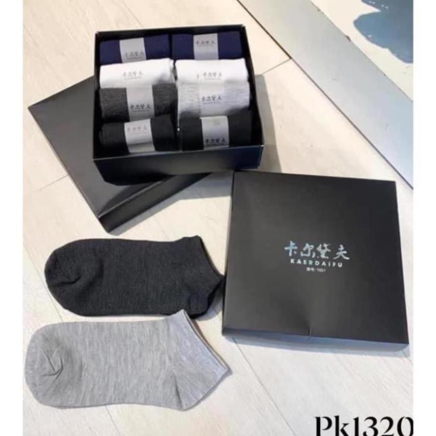 Hộp 10 đôi vớ NAM thông khí Nhật bản dày cổ ngắn - vớ chất liệu 95% vải cotton