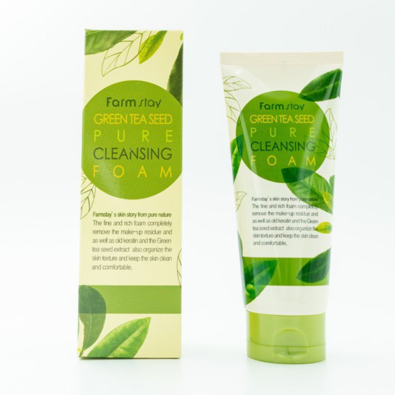 Sữa Rửa Mặt Chiết Xuất Từ Trà Xanh Farmstay Green Tea Seed Pure Cleansing Foam (180ml)