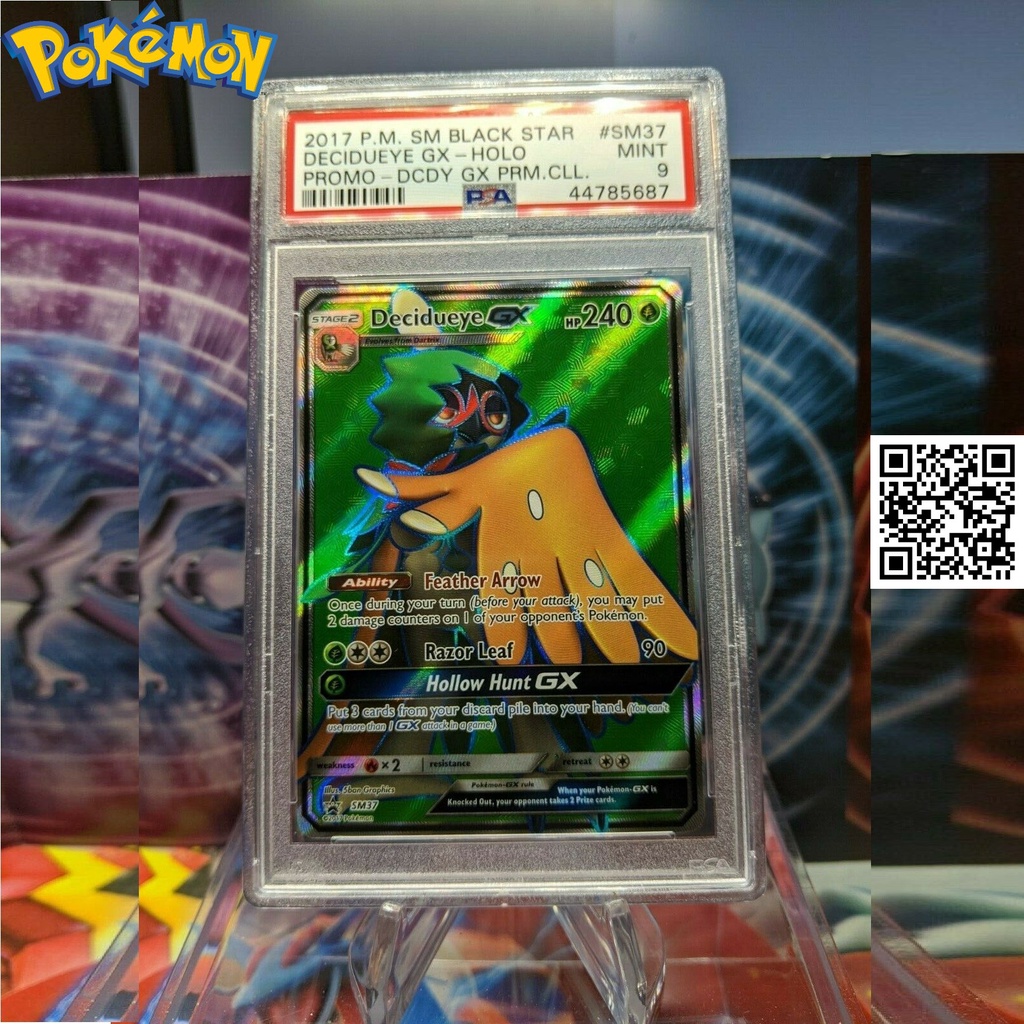 Thẻ Decidueye GX phản quang Bài Pokemon TẶNG Sleeves bọc bài 1459 D2 sm37