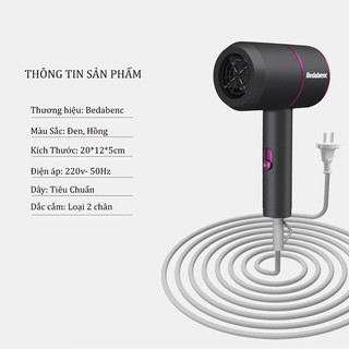 Máy Sấy Tóc Bedabenc 2 Chiều Công Suất Lớn 1000W Cao Cấp