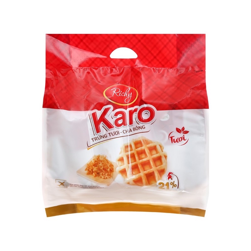 Bánh ăn sáng Karo trứng tươi, chà bông 156g (26g x 6 gói)