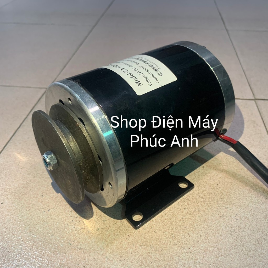 Motor DC 24v 800w kèm puly chế nén khí