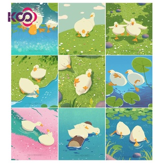 Bộ Tranh Đính Đá 5D Tự Làm 30x30cm Hình Vịt Con Đáng Yêu Trang Trí Nhà Cửa