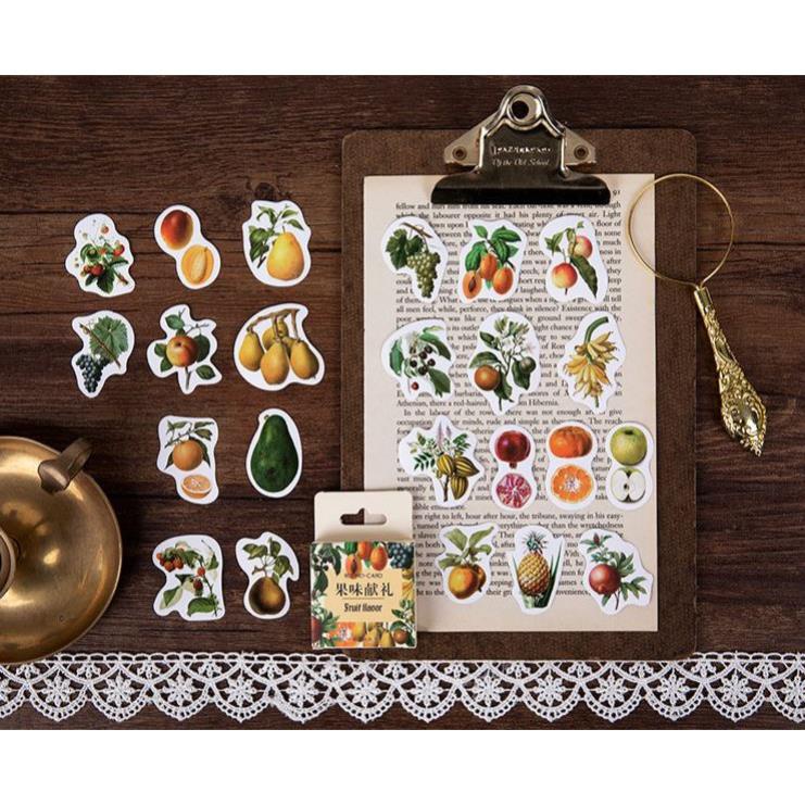 Bộ 45 Sticker Hàn Quốc hình Quả dán trang trí E20