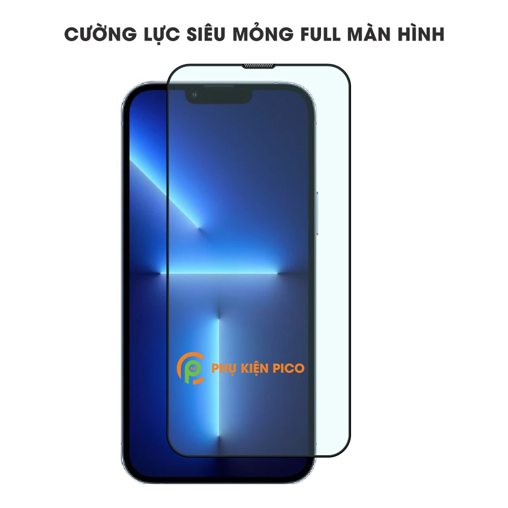Kính cường lực Iphone 13 Pro Max full màn hình viền đen siêu mỏng có màng bảo vệ loa cho Iphone 13 Pro Max