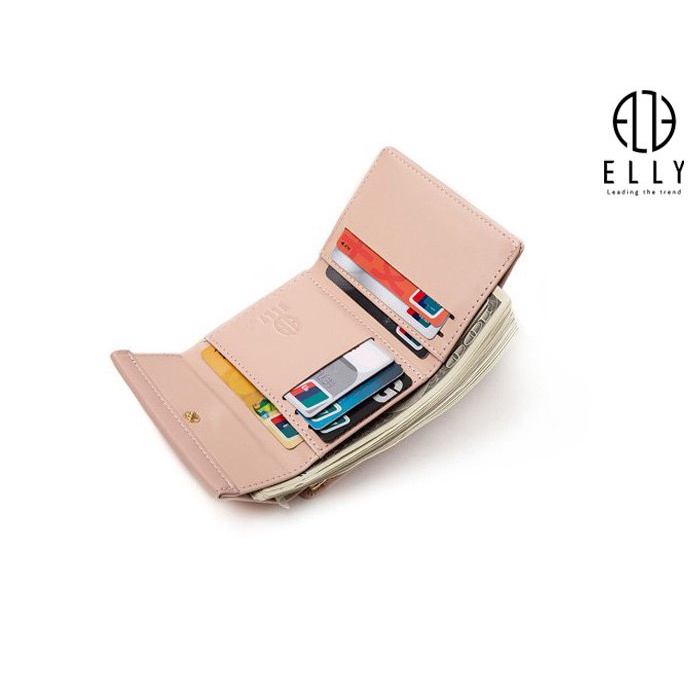 Ví nữ cầm tay thời trang cao cấp ELLY xanh , đen, hồng phong cách trẻ trung hiện đại bảo hành 3 tháng – EVH75