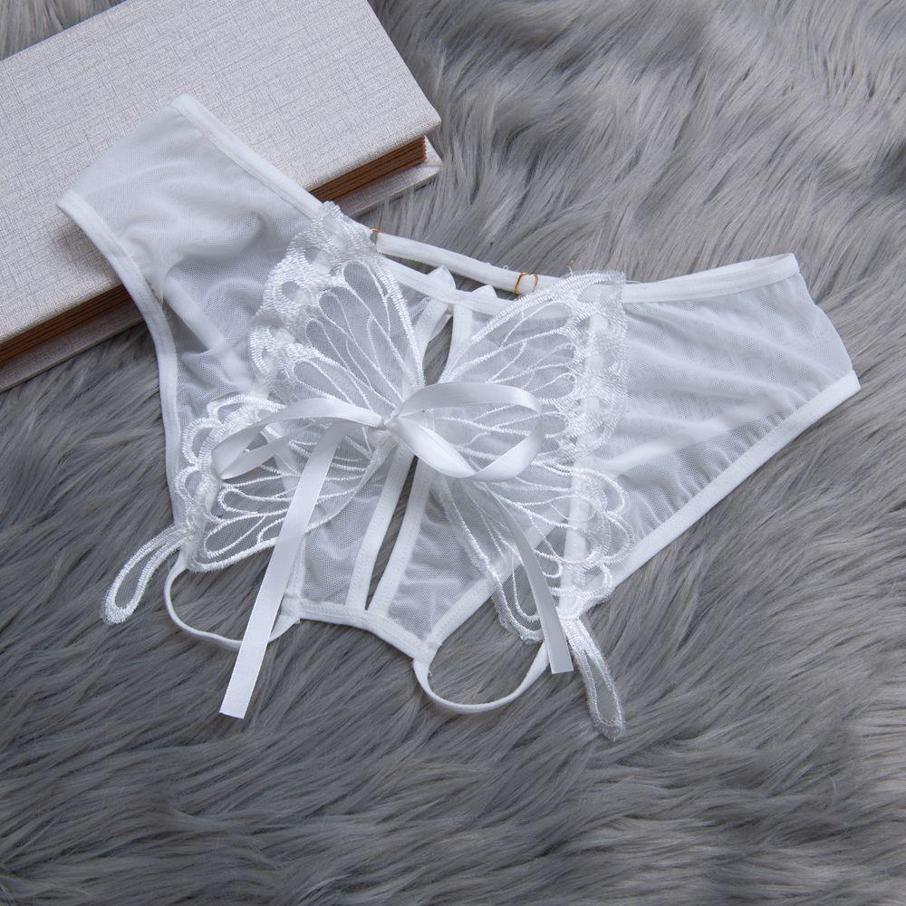 EXPEN Quần Lót Lưới Trong Suốt Thêu Hình Bướm Gợi Cảm
