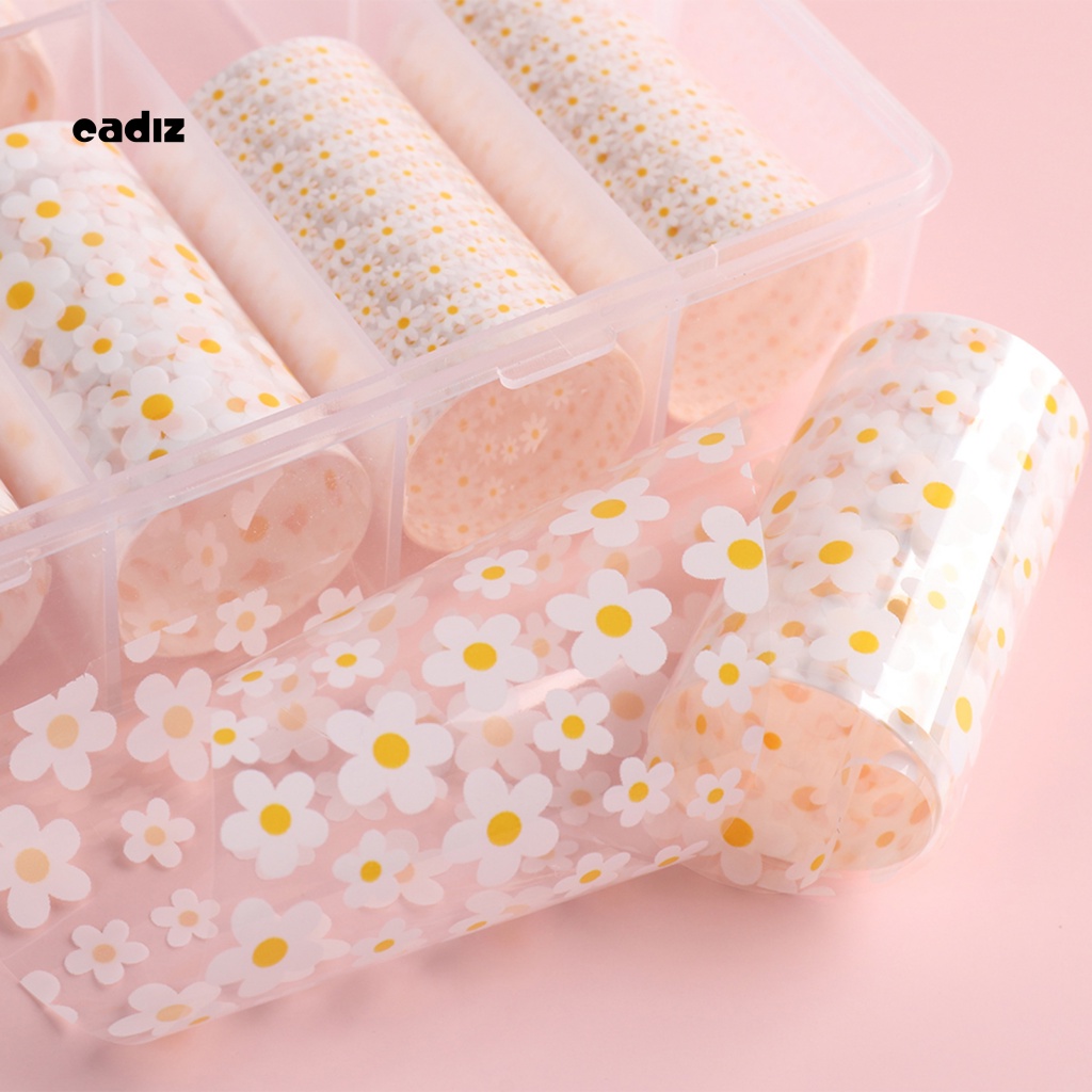 Miếng Dán Trang Trí Móng Tay Chuyển Đổi Họa Tiết Hoa Lâu Trôi Không Mùi