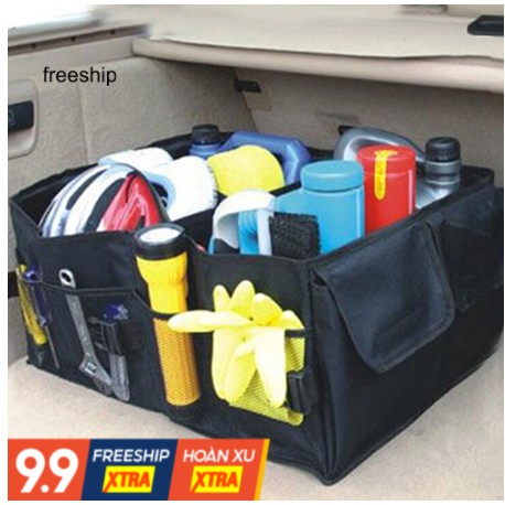 Túi Vải Lớn sau đuôi cốp Gấp Gọn Tiện Lợi Cho Xe Hơi ô tô hộp thùng chứa Đựng Đồ dùng Toyota Vios Innova Hyundai Accent