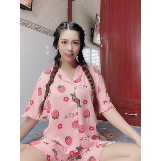 Đồ Bộ Pizama Đùi Lụa Cánh Tiên