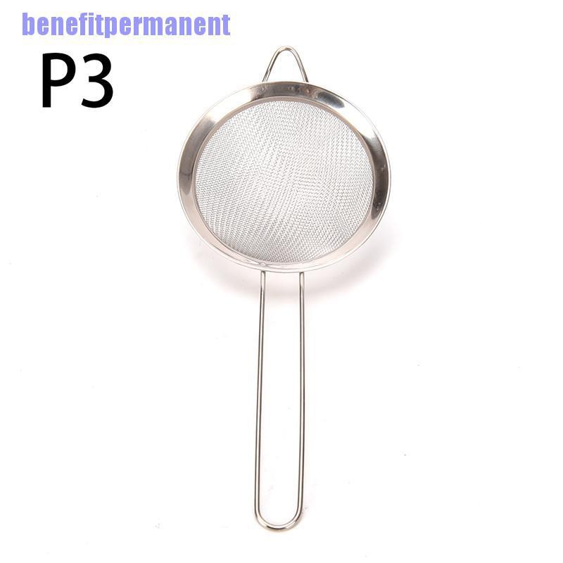 Benefitpermanent✹★ Rây Lưới Lọc Bột Bằng Thép Không Gỉ
