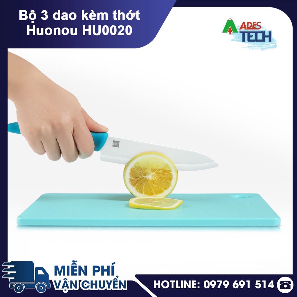 Bộ 3 dao gốm kèm thớt Xiaomi HuoHuo HU0020