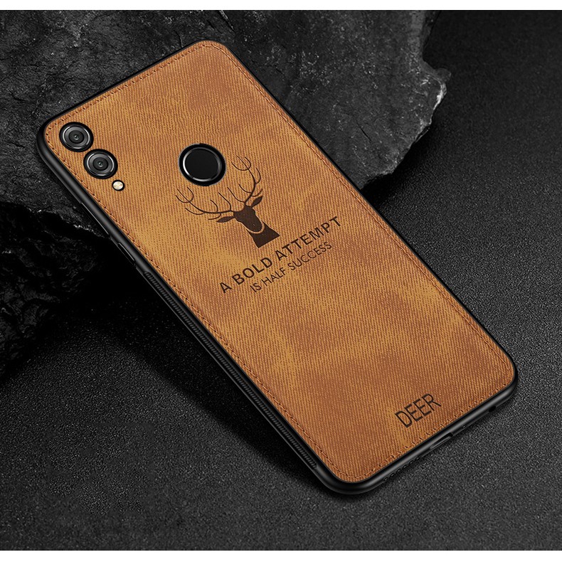 For Huawei Honor 8X Max Case Cloth Distressed Elk pattern Hard Back Cover Cases