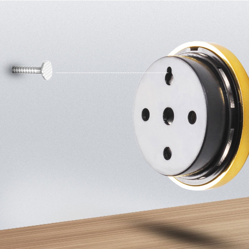 Đồng Hồ Đo Độ Ẩm / Nhiệt Độ Mini Hình Tròn Màu Vàng Kim 1.77 Inch Tiện Dụng Cho Tủ / Lon Nước