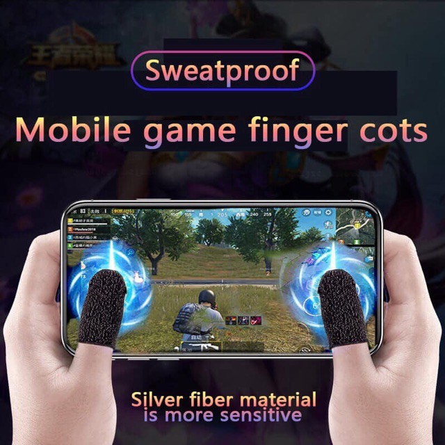 Vò bọc ngón tay thấm mồ hôi thoáng khí cho chơi game điện thoại mềm mịn