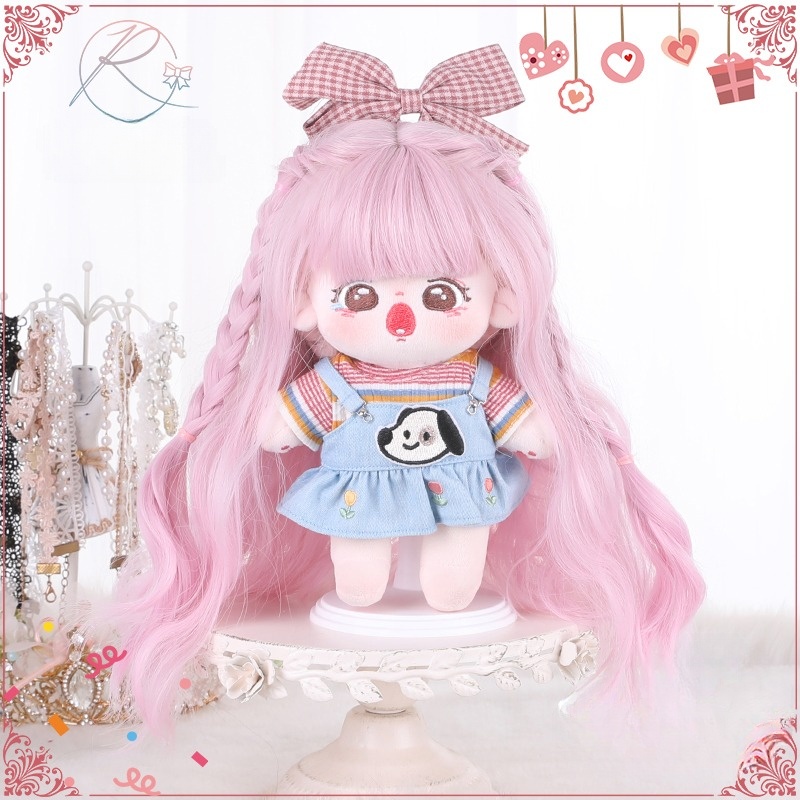 Tóc giả cho doll 2cm - Wig tóc cho búp bê bông 20cm TG2