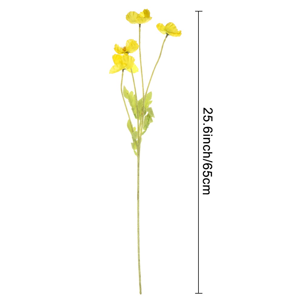 CONOPERY Bó hoa anh túc nhân tạo chất lượng cao dùng trang trí tiệc cưới DIY