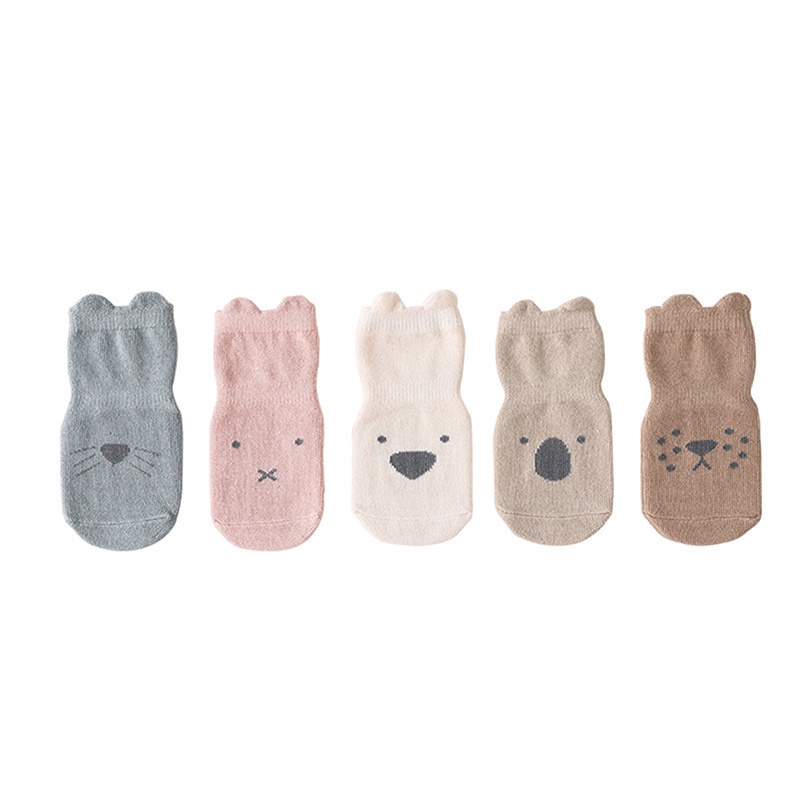 Vớ cotton chống trượt họa tiết hoạt hình cho bé