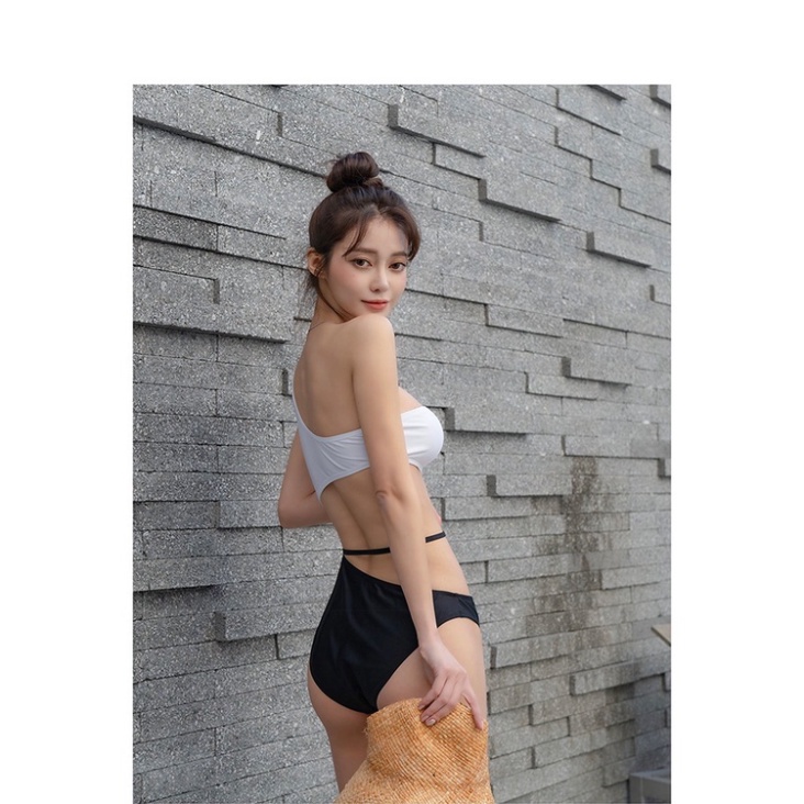 Bikini 1 mảnh đồ bơi đi biển LUHAZO bigsize liền thân kín đáo sexy  cạp cao nâng ngực váy hở lưng che bụng 2626 dk11t203